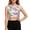 Gtops138-White, variant on xaweyi Sparkly Girls Sleeveless Off Shoulder Short Top Solid Tone Glitter Dance Shirt for Night Party Stage Wear,Sizes 3-6 Years