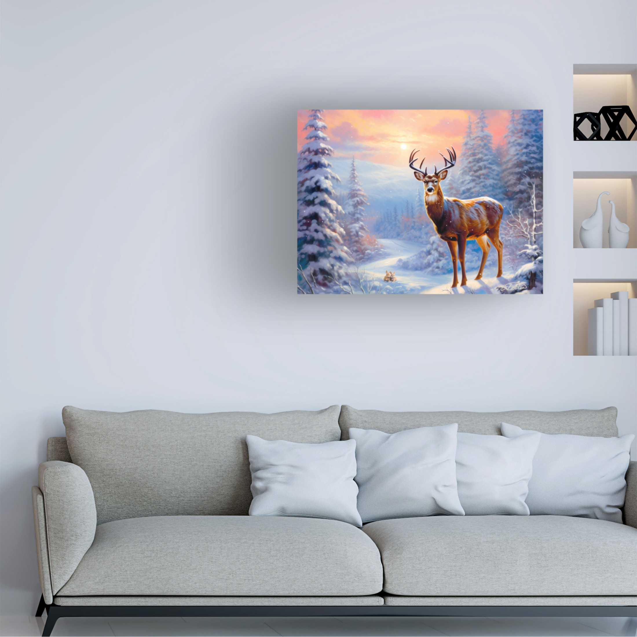 Canvas Wall Art - Stewart 'Peekaboo' Wall Art for Living Room, Bedroom, or Office Décor by Trademark Fine Art - 24 x 18 Inches