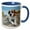 Blue/White, variant on 3drose, American Bulldog Puppy Rests on a Boulder, Mr, 11oz Two-tone Red Mug