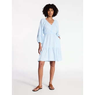 walmart time and tru denim dress Time and Tru Women's Sleeveless Denim Dress with Ruffle Hem, Xs-xxxl, Beige