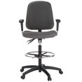 thumbnail image 2 of Harwick Contoured Dual Function Drafting Stool - Gray Fabric, 2 of 4