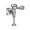 Silver, variant on Sloan Exposed,Manual Flush Valve,Top Spud  Royal 186