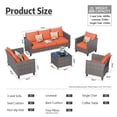 thumbnail image 2 of Ovios 5 Pieces Outdoor Patio Furniture All-Weather Sectional Sofa Loveseat for Lawn, Steel Frame, 2 of 2