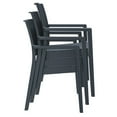 thumbnail image 4 of Pemberly Row Contemporain Résine Osierlook Patio Salle à Manger Fauteuil en Blanc, 4 of 12