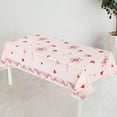 thumbnail image 4 of KCEHTA Valentines Day Tablecloth Rectangle Table Cover Love Heart Tablecloth Disposable Plastic Tablecloth for Wedding Anniversary Birthday Party Valentines Day Decorations 54x108 inch, 4 of 6