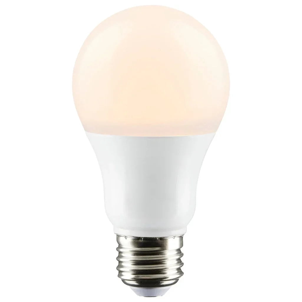 Satco 8.8-Watt LED E26 Light Bulbs, 2700K, 25000 Hour Rating, Dimmable, 6 Pack