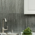 thumbnail image 5 of FASÄDE Rain Decorative Vinyl Backsplash Panel in Brushed Steel (6X6 Inch Sample), 5 of 5