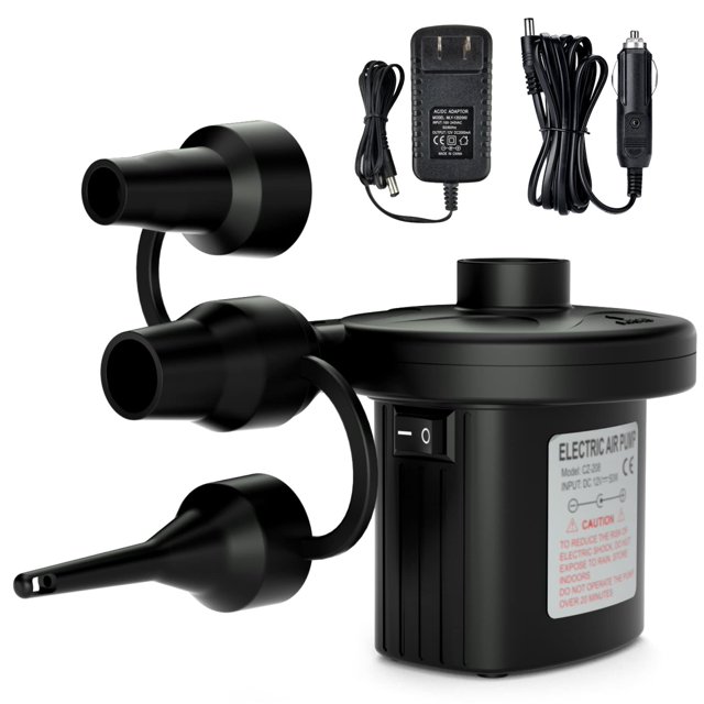 Bomba de aire electrica portatil Jasonwell 208 inflador y desinflador rapido con adaptadores AC DC y tres boquillas