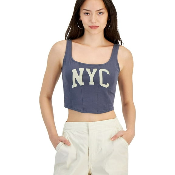 GRAYSON/THREADS Womens NYC Crop Tank Top, Multicoloured, Juniors, X-Large