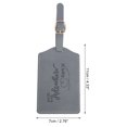 thumbnail image 2 of Unique Bargains 1 Pc Embossed Adventure Luggage Tag for Travel Gray PU, 2 of 5