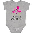 thumbnail image 3 of Inktastic My Titi Loves Me with Two Flamingos Boys or Girls Baby Bodysuit, 3 of 5