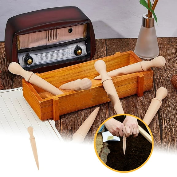 Wooden Garden Hole Punch Tool for Efficient Crop Durable Ergonomic Handle Easy to Use Irrigation Supplies Farming