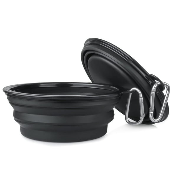 Dog Bowl Pet Collapsible Bowls, 1 Pack, Large, Dog Water Bowls for Cats Dogs, Portable Pet Feeding Watering Dish for Walking Parking Traveling with 1Carabiners Collapsible Dog Bowls, Travel, Hiking