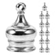 thumbnail image 1 of 12 piezas de remates decorativos para pantallas de lámparas, rosca M10x1, perilla de tapa de corona, piezas de pantalla de lámpara para lámparas de techo, lámparas de piso y mesa, color plateado, 1 of 5