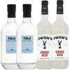 Nkd Distillery Gin 2 Pack Alternative Premium Non-Alcoholic Spirit 750 ML Bottles w 2 Pack Owen’s Mixers Ginger Beer 750 ML Bottles - Perfect for Mocktails - A
