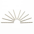 thumbnail image 5 of DFVPRO Cobalt M35 Steel High-speed Drill Bits - Exceptional Hardness and Heat Resistance, Improved Cutting Performance, Versatile for Wood, PVC, and Metal - 5/32" Bronze Coated (Pack of 10), 5 of 9