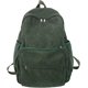 thumbnail image 1 of LHSHID Preppy Corduroy Backpack Aesthetic Backpack 15.6 inch Laptop College Backpack Cute Book Bag Travel Rucksack Daypack (One Size,Green), 1 of 7