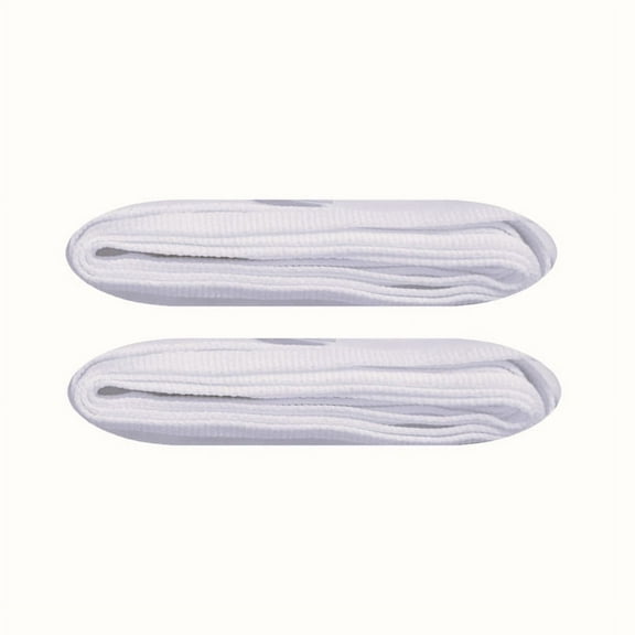 Kiwi Dress Flat White Shoelaces, 30 Inches - 2 Pairs