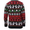 thumbnail image 3 of KIMU Boys' 2-18 Long Sleeve Knit Pullover Christmas Sweater Crewneck Holiday Sweater Shirt (Fairisle Print Black), 3 of 5