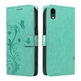 thumbnail image 2 of TECH CIRCLE Wallet Case For iPhone XS Max, Emboss Flower Premium PU Leather Magnetic Card Slots Flip Protective Kickstand Case with Wrist Strap for Apple iPhone XS Max 6.5" 2018,Green, 2 of 8