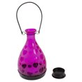 thumbnail image 4 of Northlight 6.25" Frosted Pink Hearts Glass Bottle Tea Light Candle Lantern Decoration, 4 of 4