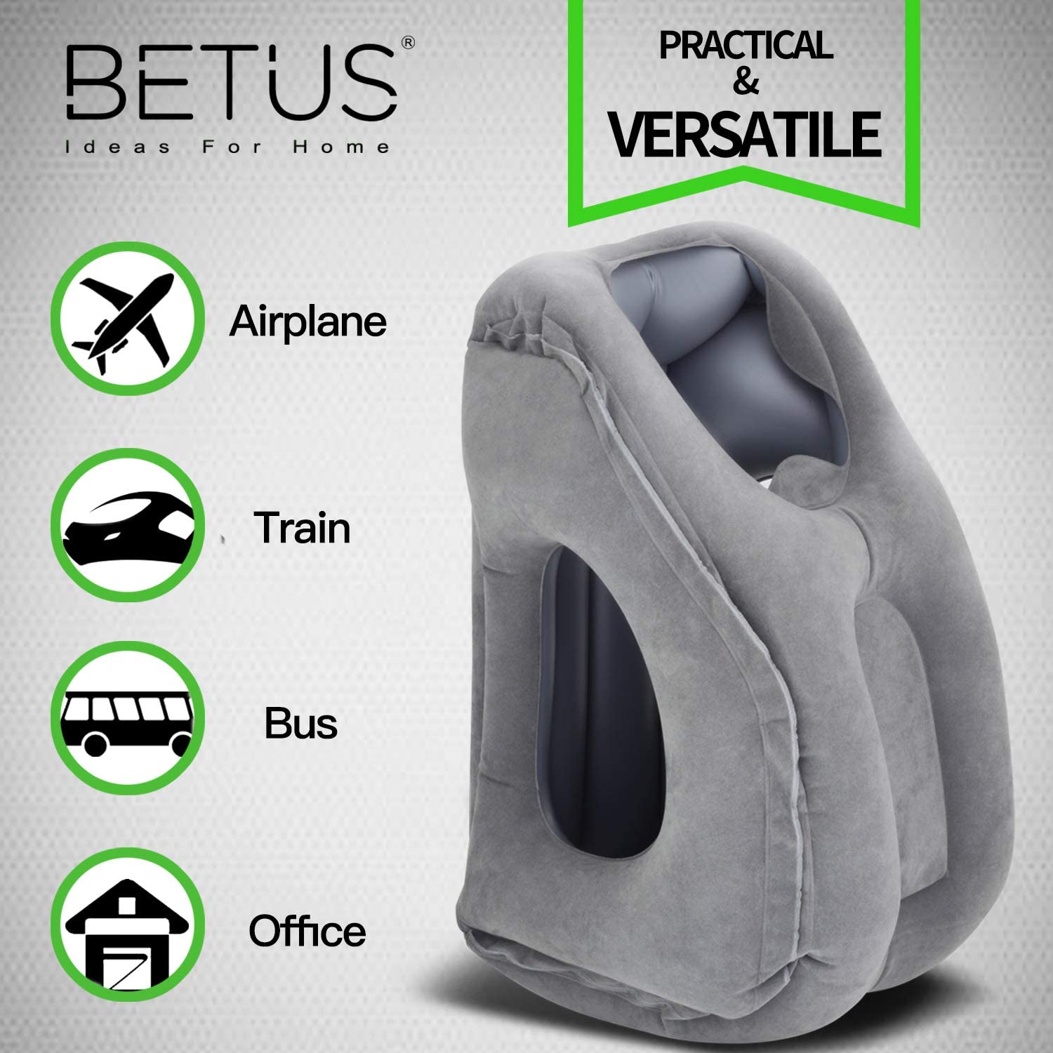 Betus Comfort Inflatable Travel Pillow for Airplane - Neck Head Rest Pillow - image 4 of 8