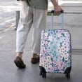 thumbnail image 3 of Blue and Pink Pioneer Flower Pattern Luggage Cover Fashion Suitcase Cover Baggage Covers Fit 25-28 Inch Luggage (Go Travel), 3 of 5