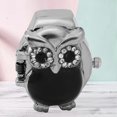 thumbnail image 4 of Montre à quartz à rabat avec motif hibou vintage (noir), 4 of 4
