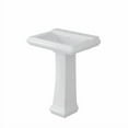 thumbnail image 2 of TEQIN Bathroom Pedestal Sink,Vintage Rectangular Sink,White Ceramic Pedestal Sink for Bathroom with Overflow & 3 Pre-Drilled Holes for 4" Faucets,Freestanding Restroom Sink Combo for Small Spaces, 2 of 9