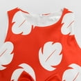 thumbnail image 4 of Girls Tropical Red Leaf Hawaiian Dress Costume Party Outfit for Halloween, Ages 4-9, 4 of 7