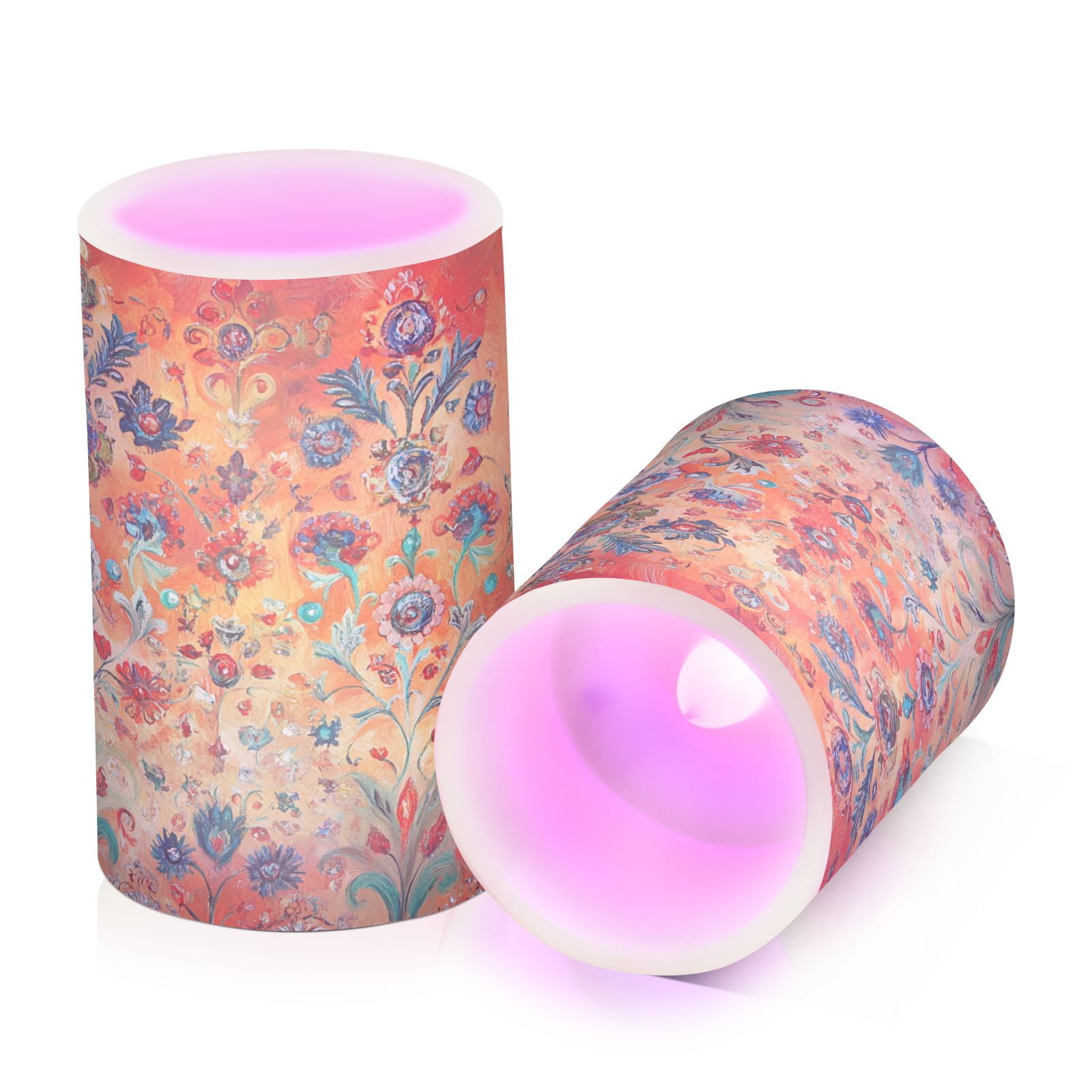 BZSMCE Flameless Candles LED Lights Flowers Seamlee Pattern Creativity Battery Candles