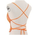 thumbnail image 5 of WNEGSTG Carnival Tank Top for Women, Sleeveless V Neck Sequin Blouse, Bandage Sparkly Crop Dance Vest Costume Bra Belly Outfits Women's, Orange, 5 of 7