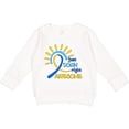 thumbnail image 2 of Inktastic Just Down Right Awesome Down Syndrome Awareness Ribbon Toddler Sweatshirt, 2 of 4