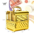 thumbnail image 4 of Armored Acrylic Case Professional Makeup Artist Train Case Organizer Makeup Box Storage in Gold by Ver Beauty-VK00587, 4 of 8