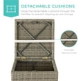 thumbnail image 5 of YANG2 Set of 2 Wicker Ottomans, Multipurpose Outdoor Furniture for Patio, Backyard, Additional Seating, Footrest, Side Table w/Storage, Removable Cushions - White Sand/Taupe, 5 of 8