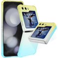thumbnail image 6 of Designed for Samsung Galaxy Z Flip 5 Case Cute Clear Gradient Design for Women Girl Men,Protective Camera Protection for Galaxy Z Flip 5 -Yellow Blue, 6 of 10