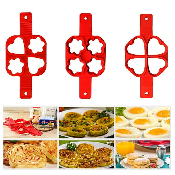 Dvkptbk Séparateurs d'Oeufs Anneau à Omelette en Silicone Rond Omelette Omelette Moule à Omelette Gadgets de Cuisine en Liquidation