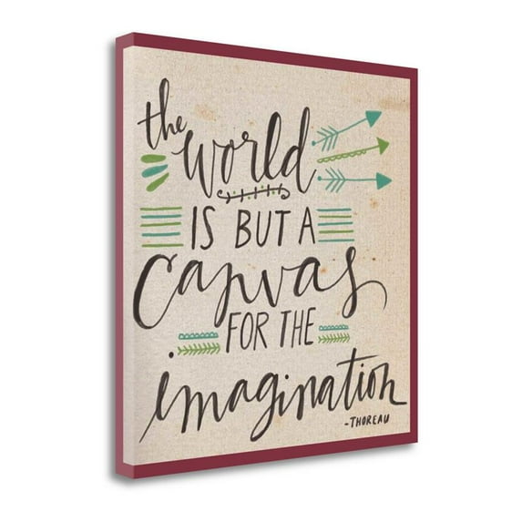 29x29 Canvas For The Imagination By Katie Doucette- on Canvas Fabric Multi-Color