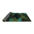 thumbnail image 2 of Ahgly Company Indoor Square Abstract Turquoise Blue Modern Area Rugs, 8' Square, 2 of 4