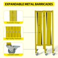 thumbnail image 2 of 16FT Industrial Metal Expandable Barricade Retractable Traffic Fence with Casters Portable Barricade Gate Folding Security Gate for Construction Area Traffic Control Cordon, 2 of 7