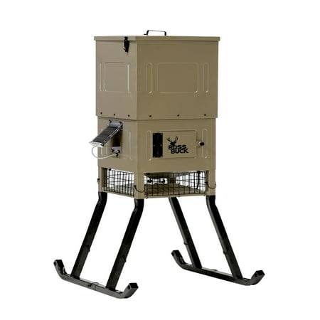 Boss Buck Stand & Fill Sled Feeder with Diverter Plate & Solar Panel 300lb Capacity