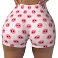 thumbnail image 2 of Balery Pig Noses Pantalones cortos de entrenamiento estampados para mujer, sin costuras, ajustados, para gimnasio, yoga, correr, deportes, ejercicio activo, fitness.-Medium, 2 of 8