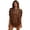Brown, variant on Women Studded Fringe Vest Suede Collar Open Front Wrap with Tassels Shawl Fringe Poncho Western Outfits