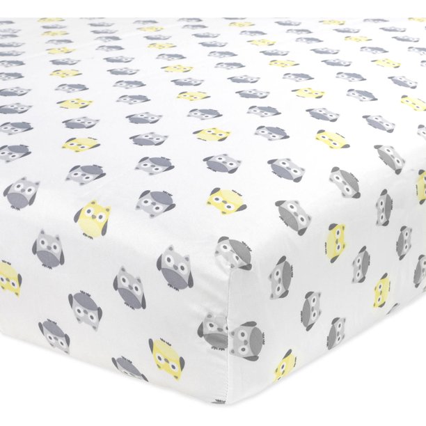 Garanimals Animal Crackers Microfiber Crib Sheet Owl Walmart Com Walmart Com