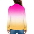 thumbnail image 5 of Womens Zip Up Jacket, Bomber Jackets for Women Fall Fashion Ombre Tie Dye Coats Lightweight Jackets Dressy Casual, 5 of 5