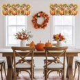 thumbnail image 5 of Thanksgiving Pumpkin Valances for Windows, 54 x 18in, Sunflower Fall Harvest Linen Texture Rod Pocket Kitchen Valance Curtain Light Filtering Window Treatments for Living Room Bedroom, 1 Panel, 5 of 7