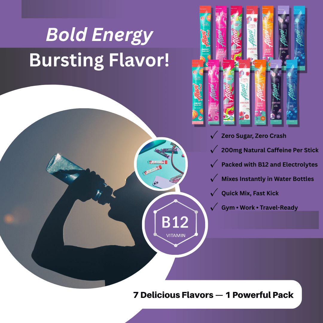 Alani on The go Energy Powder Sticks | Variety Pack | 7 Flavors (14 Pack) Bundled by Mix It Up