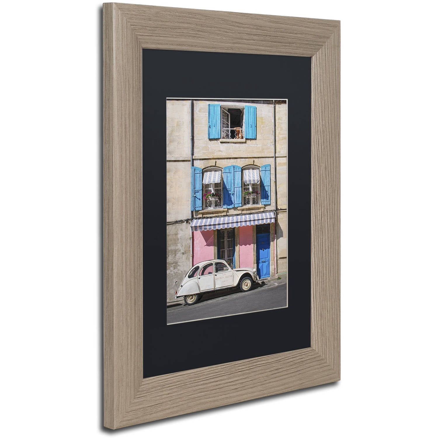 Trademark Fine Art "Woman at the Window" Canvas Art by Michael Blanchette Photography Black Matte, Birch Frame