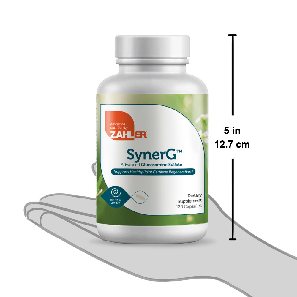 Zahler SynerG Glucosamine & MSM Dietary Supplement, 120 Capsules, All-Natural Formula, Made in USA, GMP Certified