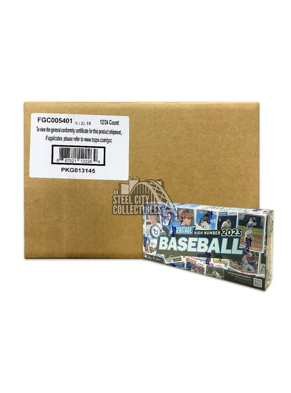 2023 Topps Heritage High Number Baseball Hobby 12-Box Case